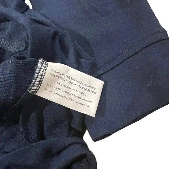 Isaac Mizrahi Navy Hello Beautiful Embroidered Sweater S - Picture 4 of 4